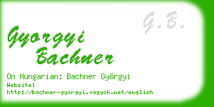 gyorgyi bachner business card